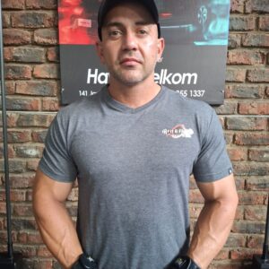 Short T-Shirts Men's V-Neck (Gray)